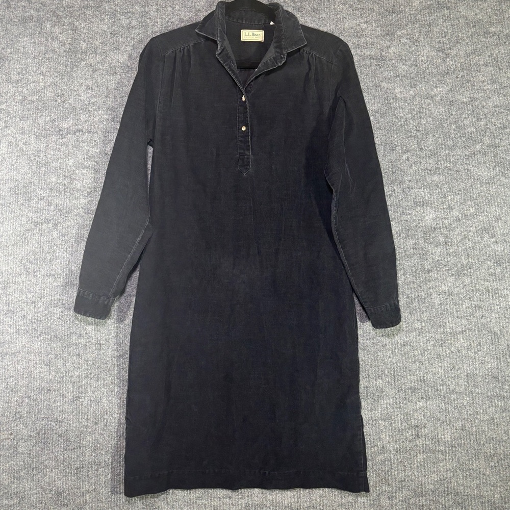 L.L. Bean Dark Long Sleeve Dress